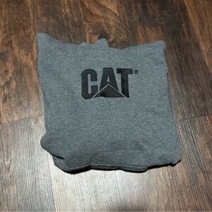 Caterpillar Gray Crewneck Sweatshirt with Black CAT Logo
